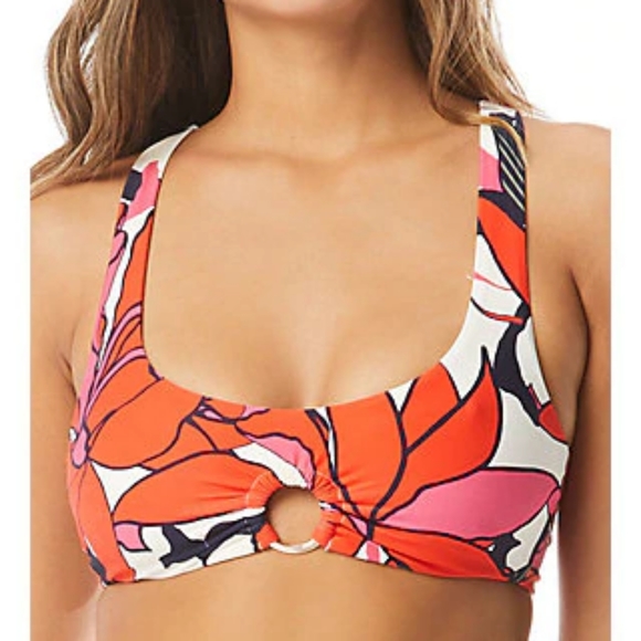 Vince Camuto Other - Vince Camuto Wild Lotus Ring Swim Top Sz M